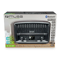 Radio de table 10w marron avec bluetooth - m135dbt - MUSE