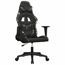 Maison Chic Chaise de jeu, Chaise gaming de massage, Fauteuil gamer d'ordinateur,Chaise de Bureau Noir et camouflage Similicuir -GKD23625