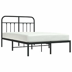 Avis Maison Chic Lit adulte - Cadre de lit métal avec tête de lit,Structure du lit Contemporain pour chambre noir 120x190 cm -MN50618