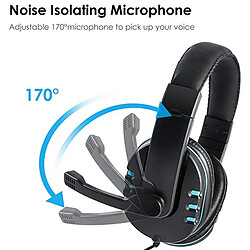 Universal Casque de jeu stéréo pour casque de jeu de tête avec microphone et contrôle du volume