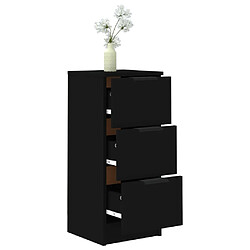 Maison Chic Commode Buffet - Meuble de rangement noir 30x30x70 cm bois d'ingénierie -GKD96924 pas cher