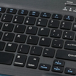 Clavier Bluetooth Rechargeable Portable 78 Touches Espagnol Pour Ordinateur De Bureau Noir pas cher