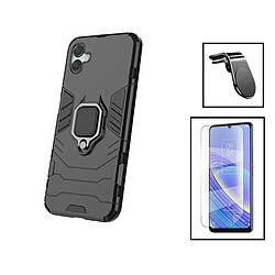 PHONECARE Kit Film Hydrogel Full Cover Avant + Coque 3X1 Military Defender + Support Magnétique L pour Samsung Galaxy A04e - Noir