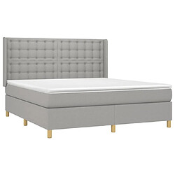 Acheter Sommier à lattes et matelas LED,Cadre à lattes de lit pour Adulte Gris clair 160x200 cm Tissu -MN77453