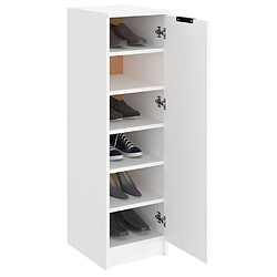 Avis vidaXL Armoire à chaussures Blanc 30x35x100 cm Bois d'ingénierie