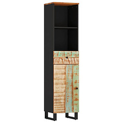 Maison Chic Armoire de salle de bain,Meuble de rangement,Meuble haut 38x33x160 cm bois massif récupération -GKD296443