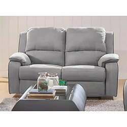 Vente-Unique Canapé 2 places relax en microfibre HERNANI - Gris