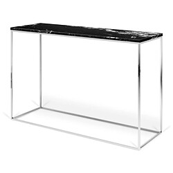 TemaHome - Console Gleam 120cm Marbre Noir & Chrome