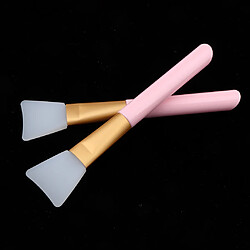 2x Brosses De Masque En Silicone Outils Sans Poils Rose