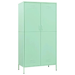 vidaXL Garde-robe Vert menthe 90x50x180 cm Acier