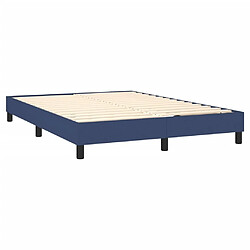 Sommier à lattes LED,Cadre à lattes de lit avec matelas pour Adulte Bleu 140x200 cm Tissu -MN59014 pas cher