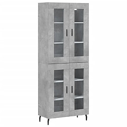 Maison Chic Buffet,Meuble de Rangement,commode pour salon,Cuisine Gris béton 69,5x34x180 cm Bois d'ingénierie -MN92948