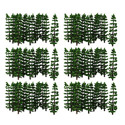 120 pcs Plastique Sapin Train Miniature Paysages Paysage Ho 1: 100