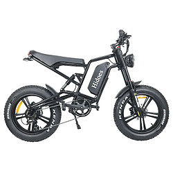 Hidoes B6 Vélo électrique tout-terrain 20 pouces tout-terrain gros pneu, moteur haute vitesse 1200 W batterie 48 V 17,5 Ah