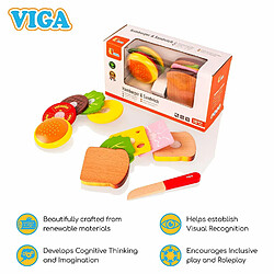 Viga Toys - 50810 - Hamburger Sandwich - Set 11 Pièces pas cher