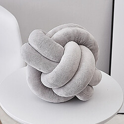 Coussin De Noeud En Peluche Doux Canapé Coussin Pour Le Salon Gris