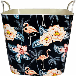 LIFE STORY Panier flexible a linge IML - 25 L - Décor Flamingo