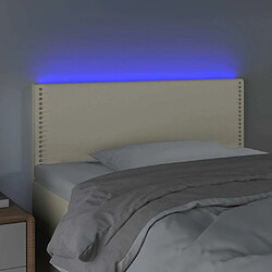 Avis Maison Chic Tête de lit scandinave à LED,meuble de chambre Crème 90x5x78/88 cm Similicuir -MN61693