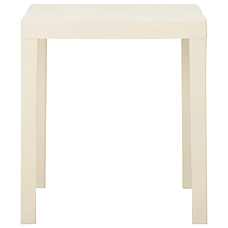 vidaXL Table de jardin Blanc 79x65x72 cm Plastique