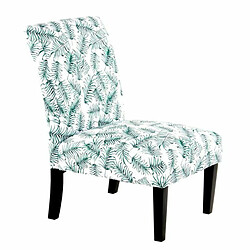 Paris Prix Fauteuil Design Imprimé Indira 92cm Blanc & Vert