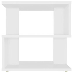 Avis vidaXL Table d'appoint Blanc 40x40x40 cm Aggloméré