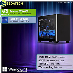 Sedatech Mini-PC Gamer ITX • Intel i9-12900KF • RTX4060 • 16Go DDR5 • 1To SSD M.2 • Windows 11