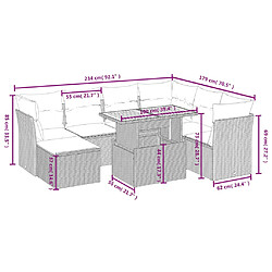 Avis vidaXL Salon de jardin 8 pcs avec coussins noir résine tressée