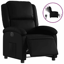 Maison Chic Fauteuil Relax pour salon, Fauteuil inclinable électrique Noir Similicuir -GKD53822