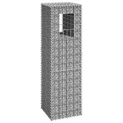 vidaXL Poteau à panier de gabion 40x40x140 cm Fer