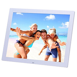 Wewoo Cadre photo numérique blanc 14 pouces HD LED avec support et télécommande, Allwinner, réveil / MP3 / MP4 / lecteur vidéo