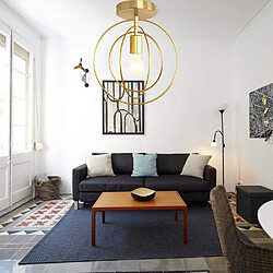 BESTA E27 Lampe de Plafond Vintage Plafonnier Industrielle Cage en forme Rond en Métal Plafonniers Suspension,pour Salon Salle Chambre salle à manger,hôtel,Couloir,Entrée,Allée,Décorer Maison