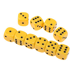 10pcs acrylique 6 faces numérique D6 D6 pour accessoire de jeu de barre de parti pas cher