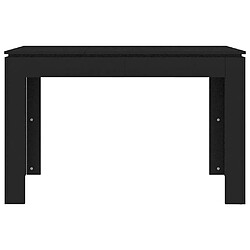 Avis vidaXL Table à manger Noir 120x60x76 cm Bois d'ingénierie