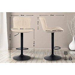 Non Lot de 2 tabourets de bar Linus simili cuir