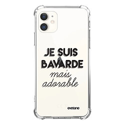 Coque iPhone 11 anti-choc souple avec angles renforcés transparente Bavarde Mais Adorable Evetane