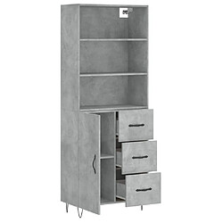 Acheter Maison Chic Buffet,Meuble de Rangement,commode pour salon,Cuisine Gris béton 69,5x34x180 cm Bois d'ingénierie -MN89746