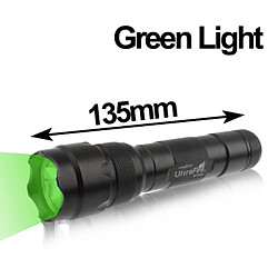 Wewoo Lampe de poche torche noir 3W 200lm 1-lumière verte CREE LED de