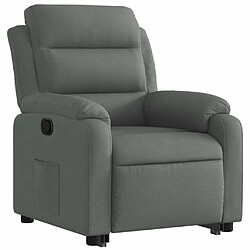 Avis Maison Chic Fauteuil Relax pour salon, Fauteuil inclinable Gris foncé Tissu -GKD39035