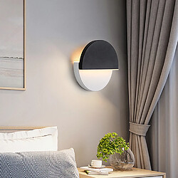 Universal Applique pivotante, 22 peluches Applique murale 10W Lumière chaude Lampe de salon moderne Lampe de chevet de chambre Couloir couloir, noir 