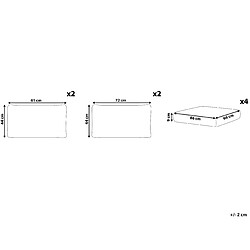 Avis Beliani Set de housses de coussins blanc cassé pour salon de jardin NOTO