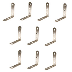 10pcs attaches d'angle en acier épaissie support angle droit ensemble 85x85x20mm