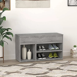 Acheter Maison Chic Banc à chaussures | Meuble de rangement à chaussures Meuble d'Entrée Sonoma gris 80x30x45 cm Bois d'ingénierie -MN51681