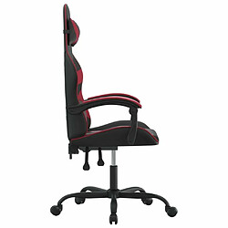 Avis vidaXL Chaise de jeu Noir et rouge bordeaux Similicuir