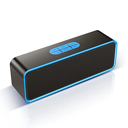 Yonis Enceinte Bluetooth Portable Puissante Autonomie Longue Support Carte TF U Disk Micro Intégré Enceinte Bluetooth Portable Son Stéréo Puissant Autonomie 12h Support TF AUX Bleu YONIS