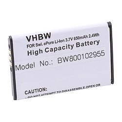 vhbw Li-Ion Batterie 600mAh 3.7V pour SWISSVOICE ePure, ePure fulleco DUO remplace SV-29, 20405928 