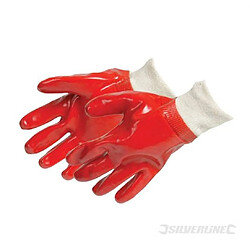 Silverline - Gants tricot PVC rouges