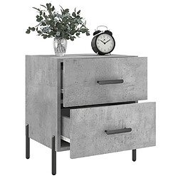 Avis vidaXL Tables de chevet 2pcs gris béton 40x35x47,5cm bois d’ingénierie