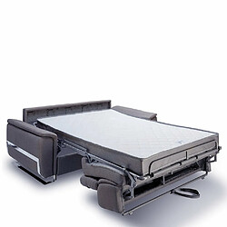 Inside 75 Canapé convertible express REAUMUR 140cm matelas 16cm pieds luge nabucka gris anthracite