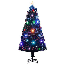 vidaXL Arbre de Noël pré-éclairé avec support 120 cm fibre optique