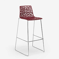 Avis Tabouret de bar de cuisine Grand Soleil 74 cm design Spider Slitta, Couleur: Bordeaux